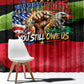 Happy 250th You Still Owe Us Black Pride Window Curtain Pan African Flag Broken Chains - Statue Of Liberty