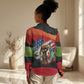 Happy 250th You Still Owe Us Black Pride Women Casual Shirt Pan African Flag Broken Chains - Statue Of Liberty