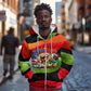Happy 250th You Still Owe Us Black Pride Zip Hoodie Pan African Flag Broken Chains - Statue Of Liberty