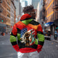 Happy 250th You Still Owe Us Black Pride Zip Hoodie Pan African Flag Broken Chains - Statue Of Liberty