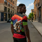 Happy 250th You Still Owe Us Black Pride Zipper Polo Shirt Pan African Flag Broken Chains - Statue Of Liberty