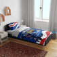 Cape Verde Won Our Hearts Soccer Bedding Set Blue Sharks Football Mascot Patriotic National Team