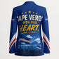 Cape Verde Won Our Hearts Soccer Blazer Blue Sharks Football Mascot Patriotic National Team
