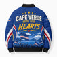 Cape Verde Won Our Hearts Soccer Bomber Puffer Jacket Blue Sharks Football Mascot Patriotic National Team