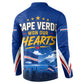 Cape Verde Won Our Hearts Soccer Button Sweatshirt Blue Sharks Football Mascot Patriotic National Team