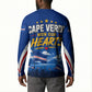 Cape Verde Won Our Hearts Soccer Button Sweatshirt Blue Sharks Football Mascot Patriotic National Team