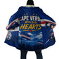 Cape Verde Won Our Hearts Soccer Cloak Blue Sharks Football Mascot Patriotic National Team