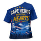 Cape Verde Won Our Hearts Soccer Cross Shoulder Shirt Blue Sharks Football Mascot Patriotic National Team
