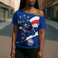 Cape Verde Won Our Hearts Soccer Cross Shoulder Shirt Blue Sharks Football Mascot Patriotic National Team