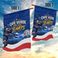 Cape Verde Won Our Hearts Soccer Garden Flag Blue Sharks Football Mascot Patriotic National Team