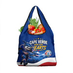 Cape Verde Won Our Hearts Soccer Grocery Bag Blue Sharks Football Mascot Patriotic National Team
