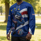 Cape Verde Won Our Hearts Soccer Hockey Jersey Blue Sharks Football Mascot Patriotic National Team