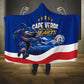 Cape Verde Won Our Hearts Soccer Hooded Blanket Blue Sharks Football Mascot Patriotic National Team