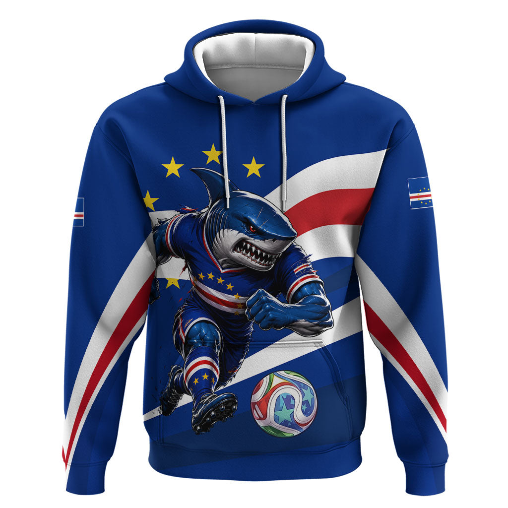 Cape Verde Won Our Hearts Soccer Hoodie Blue Sharks Football Mascot Patriotic National Team