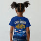 Cape Verde Won Our Hearts Soccer Kid T shirt Blue Sharks Football Mascot Patriotic National Team