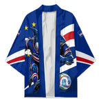 Cape Verde Won Our Hearts Soccer Kimono Blue Sharks Football Mascot Patriotic National Team