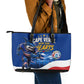 Cape Verde Won Our Hearts Soccer Leather Tote Bag Blue Sharks Football Mascot Patriotic National Team