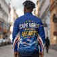Cape Verde Won Our Hearts Soccer Long Sleeve Button Shirt Blue Sharks Football Mascot Patriotic National Team