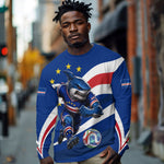 Cape Verde Won Our Hearts Soccer Long Sleeve Shirt Blue Sharks Football Mascot Patriotic National Team