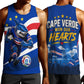 Cape Verde Won Our Hearts Soccer Men Tank Top Blue Sharks Football Mascot Patriotic National Team