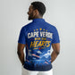 Cape Verde Won Our Hearts Soccer Polo Shirt Blue Sharks Football Mascot Patriotic National Team