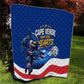 Cape Verde Won Our Hearts Soccer Quilt Blue Sharks Football Mascot Patriotic National Team