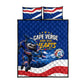 Cape Verde Won Our Hearts Soccer Quilt Bed Set Blue Sharks Football Mascot Patriotic National Team