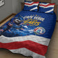 Cape Verde Won Our Hearts Soccer Quilt Bed Set Blue Sharks Football Mascot Patriotic National Team