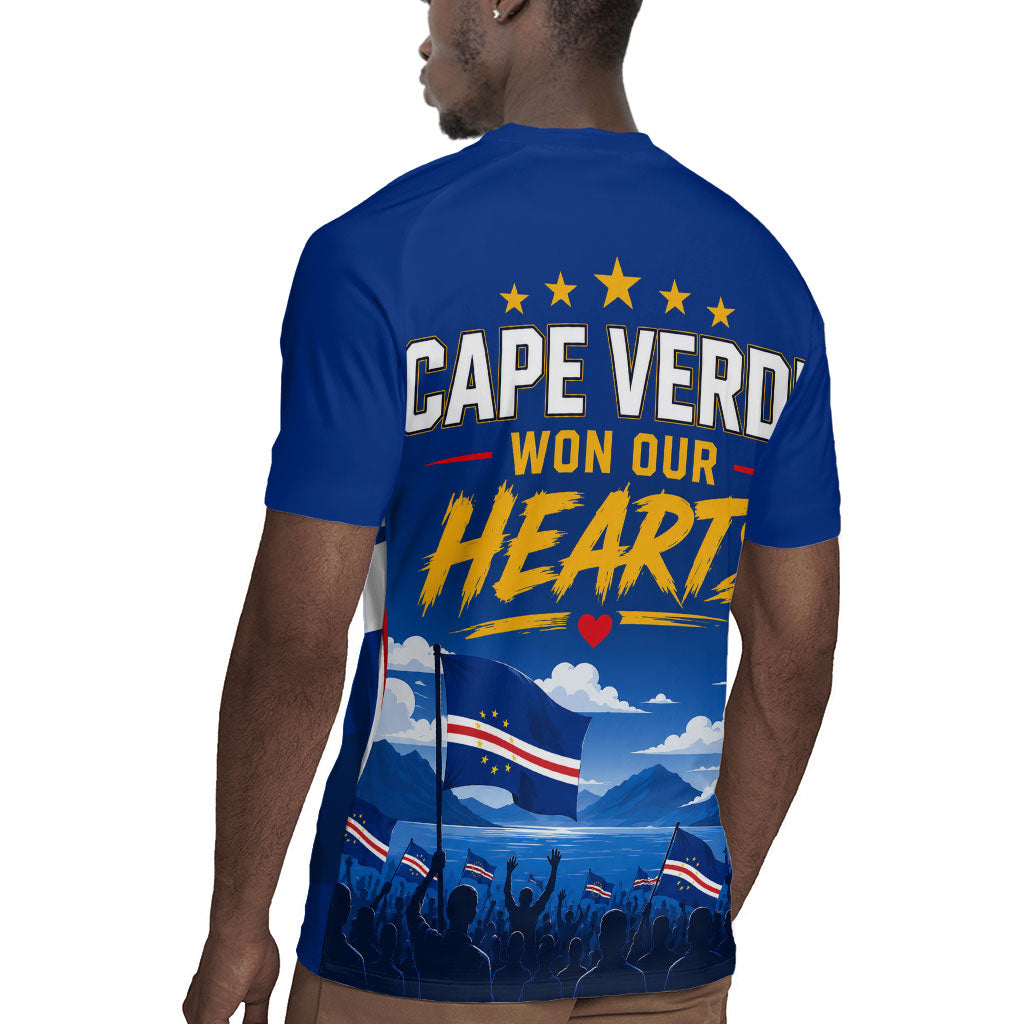 Cape Verde Won Our Hearts Soccer Rugby Jersey Blue Sharks Football Mascot Patriotic National Team