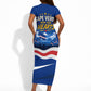 Cape Verde Won Our Hearts Soccer Short Sleeve Bodycon Dress Blue Sharks Football Mascot Patriotic National Team