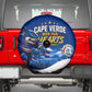 Cape Verde Won Our Hearts Soccer Spare Tire Cover Blue Sharks Football Mascot Patriotic National Team