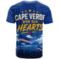 Cape Verde Won Our Hearts Soccer T shirt Blue Sharks Football Mascot Patriotic National Team