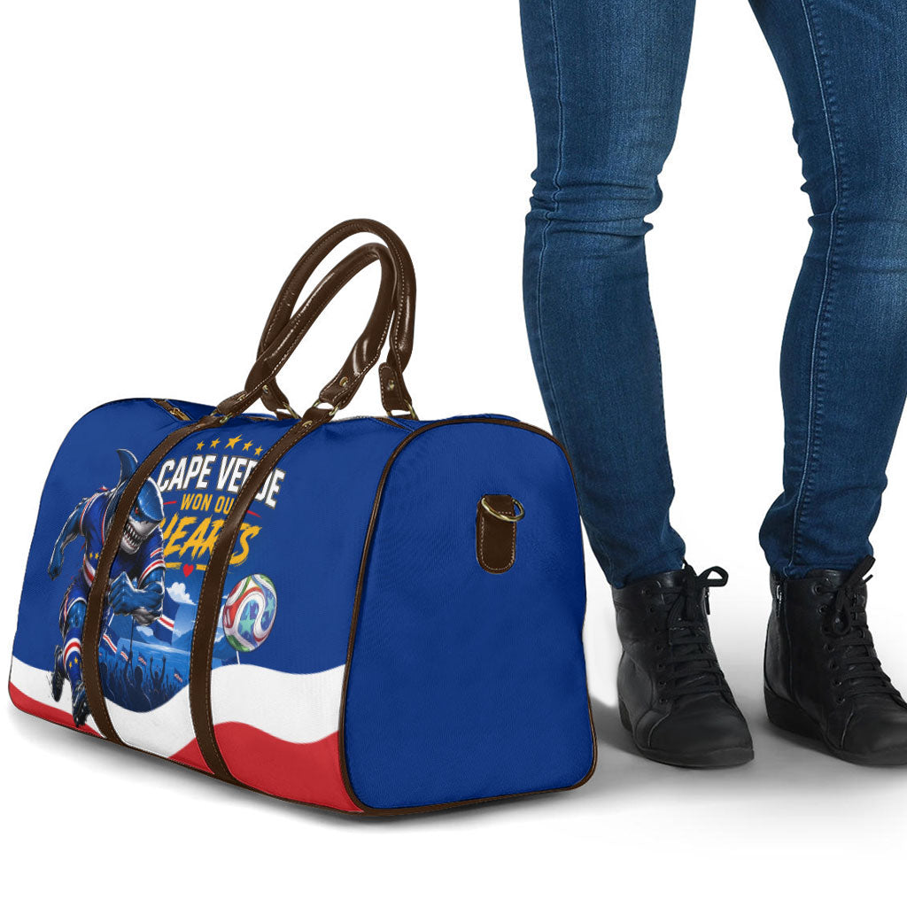 Cape Verde Won Our Hearts Soccer Travel Bag Blue Sharks Football Mascot Patriotic National Team
