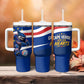 Cape Verde Won Our Hearts Soccer Tumbler With Handle Blue Sharks Football Mascot Patriotic National Team