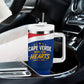 Cape Verde Won Our Hearts Soccer Tumbler With Handle Blue Sharks Football Mascot Patriotic National Team