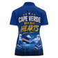 Cape Verde Won Our Hearts Soccer Women Polo Shirt Blue Sharks Football Mascot Patriotic National Team