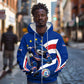 Cape Verde Won Our Hearts Soccer Zip Hoodie Blue Sharks Football Mascot Patriotic National Team