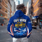 Cape Verde Won Our Hearts Soccer Zip Hoodie Blue Sharks Football Mascot Patriotic National Team