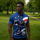 Cape Verde Won Our Hearts Soccer Zipper Polo Shirt Blue Sharks Football Mascot Patriotic National Team