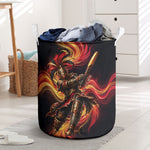 Trinbago Knight Riders Cricket Laundry Basket Trinidad and Tobago Fiery Knight Warrior Bat Flame