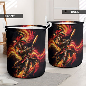 Trinbago Knight Riders Cricket Laundry Basket Trinidad and Tobago Fiery Knight Warrior Bat Flame