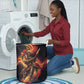 Trinbago Knight Riders Cricket Laundry Basket Trinidad and Tobago Fiery Knight Warrior Bat Flame