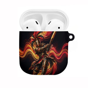Trinbago Knight Riders Cricket AirPods Case Trinidad and Tobago Fiery Knight Warrior Bat Flame