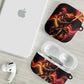 Trinbago Knight Riders Cricket AirPods Case Trinidad and Tobago Fiery Knight Warrior Bat Flame