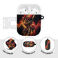 Trinbago Knight Riders Cricket AirPods Case Trinidad and Tobago Fiery Knight Warrior Bat Flame