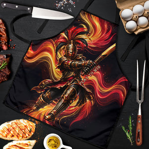 Trinbago Knight Riders Cricket Apron Trinidad and Tobago Fiery Knight Warrior Bat Flame
