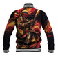Trinbago Knight Riders Cricket Baseball Jacket Trinidad and Tobago Fiery Knight Warrior Bat Flame