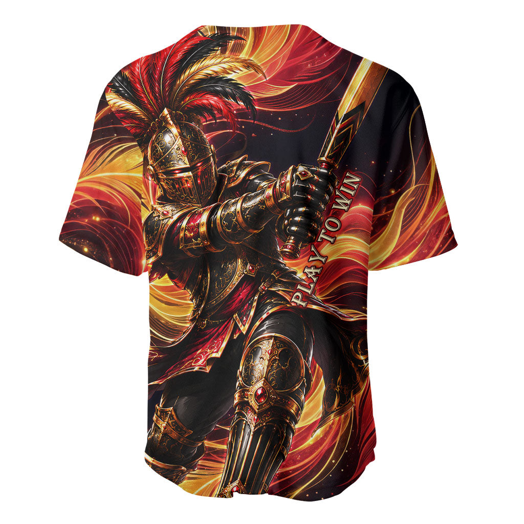 Trinbago Knight Riders Cricket Baseball Jersey Trinidad and Tobago Fiery Knight Warrior Bat Flame