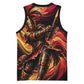 Trinbago Knight Riders Cricket Basketball Jersey Trinidad and Tobago Fiery Knight Warrior Bat Flame