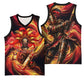 Trinbago Knight Riders Cricket Basketball Jersey Trinidad and Tobago Fiery Knight Warrior Bat Flame
